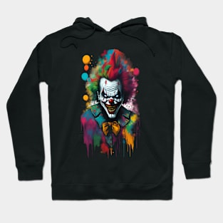 Evil demon clown from hell color blast Hoodie